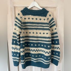 Vintage sweater hand knitted